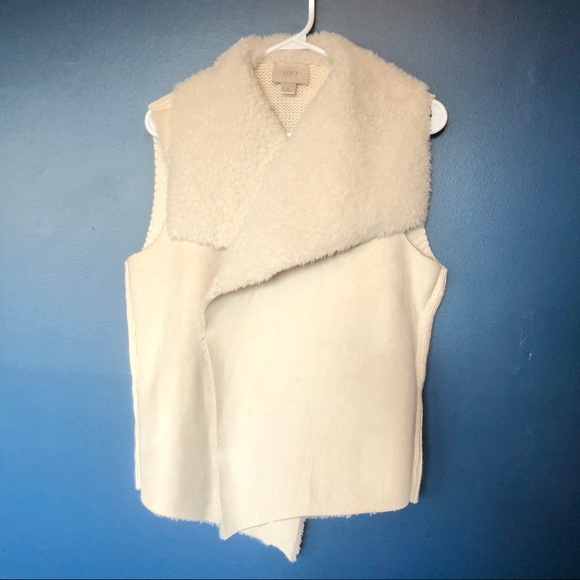 Loft Outlet Suede/Sherpa lined Vest - Picture 7 of 7